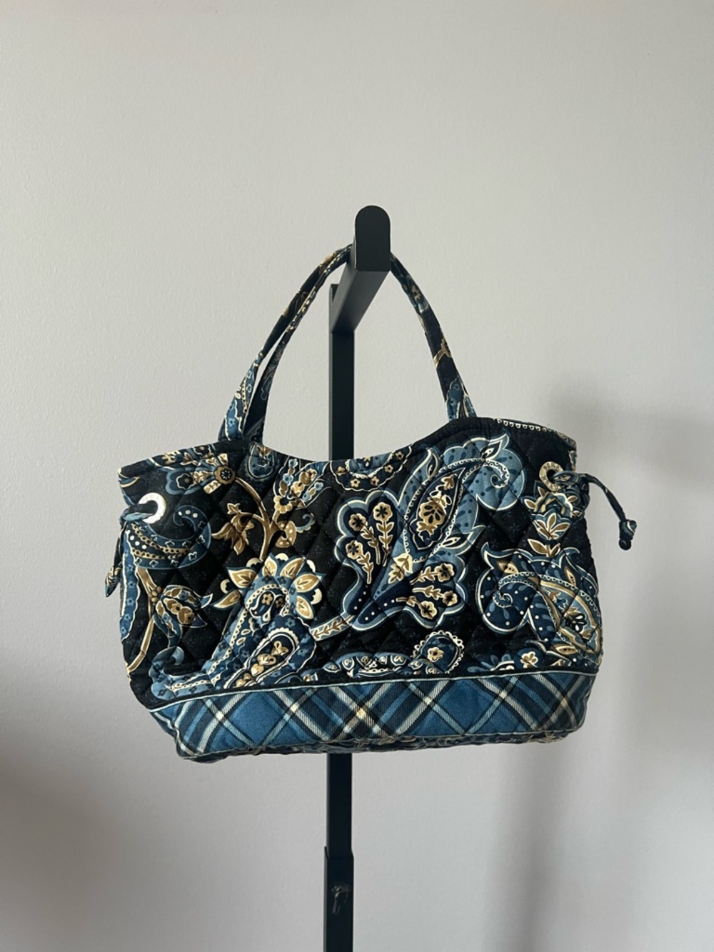 Vera Bradley Blue Paisley Quilted Handbag